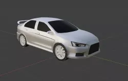 Modified Lancer Evo X low poly Low-poly 3D model