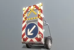 Moveable Barrier Big Version Low-poly 3D model