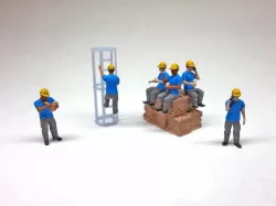 N Scale Construction Workers Misc. Poses