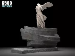 Nike of Samothrace Low-poly 3D model