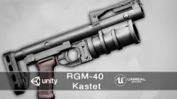 PBR Russian RGM-40 Kastet and GP-25 Grenades Low-poly 3D model