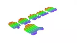 Pop It Fidget Toys Set 3D model
