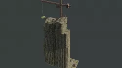 Post Apocalyptic Skyscraper 3D model