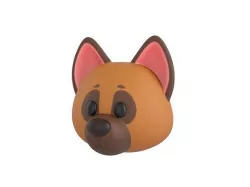 Prop137 German Shepherd Dog Head 3D model