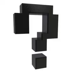 Question Mark Pixelated Black 3D model