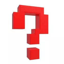 Question Mark Pixelated Red 3D model