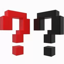 Question Mark Pixelated Two Color 3D model