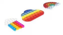 Rainbow And Cloud Pop It Fidget Toys Set 3D model