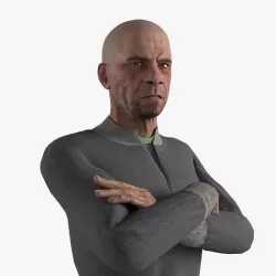 Realistic Game Ready Male Character with Facial Motion Capture Low-poly 3D model