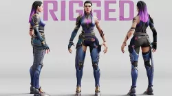 Reyna Valorant Agent RIGGED Low-poly 3D model