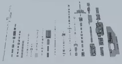sci-fi  greebles  kitbash Low-poly 3D model