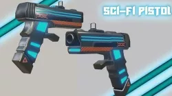 Sci-fi Pistol Energy Gun Low-poly 3D model