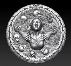 scream pendant 3D model