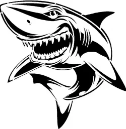Shark stencil 6