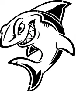 Shark stencil 7