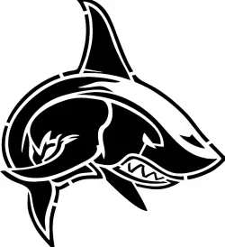 Shark stencil 8