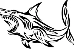 Shark stencil 9