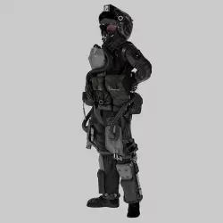 space pilot Low-poly 3D model