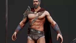 Sparta Spartan warrior gladiator fighter soldier Persia Greece Low-poly 3D model