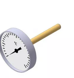 Thermometer d80 mm in a sleeve L80 mm 3D model