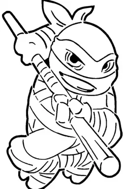 TMNT Donatello stencil + 2D