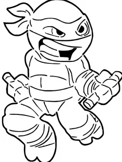 TMNT Michelangelo stencil 2 + 2D