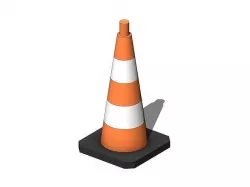 Traffic Cone - Revit Family 3D model