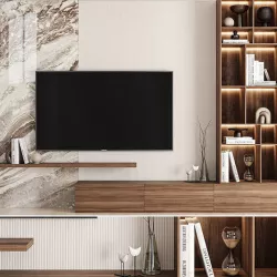 TV Wall 02 3D model