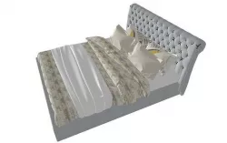 Upholstered Tufted Bed 3D model