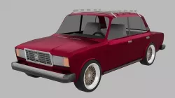 VAZ 2107 Low-poly 3D model