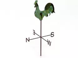 Vintage Cast Iron Rooster Weathervane 3D model 3D model