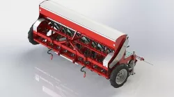 WG 1024 - Mounted mechanical seed drill Low-poly 3D model
