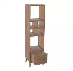 Wood Cabinet High with single Drawer 3D model