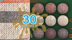 30 brick materials wall 4k SBS SBSAR Brick generator Texture