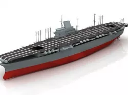 3D Shinano Japanese Aircraft Carrier 3D 3D model