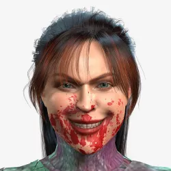Amber Heard zombie 3D Rigged model ready for animation Low-poly 3D model