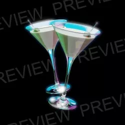 Animated HD Martini Icon Low-poly 3D model