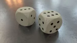 Antique Dice PBR Game-Ready Low-poly 3D model