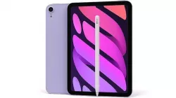  Apple iPad mini 2021 Purple with Pencil 3D model