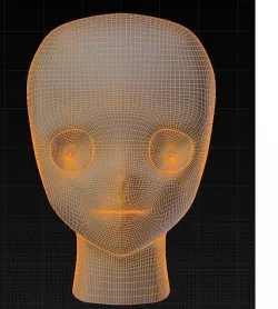 Base Anime Head Mesh 3D model