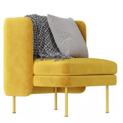 BLU DOT Bloke Velvet Lounge Chair 3D model