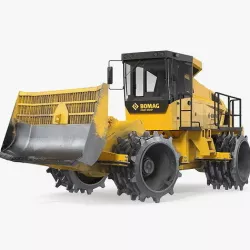 Bomag BC 473 RB5 Refuse Compactor Dusty Rigged 3D model