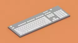 Cartoon Keyboard  Low-poly 3D model