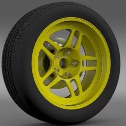 Chevrolet Camaro GS Racecar 2008 wheel 3D model