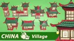 China RTS Fantasy Buildings Low-poly 3D model
