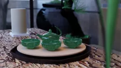 Chinese Jade Tea Set Low-poly 3D model