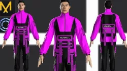 Cyberpunk Outfit Male OBJ mtl FBX ZPRJ 3D model