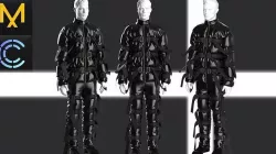 CyberPunk Outfit Male OBJ mtl FBX ZPRJ 3D model