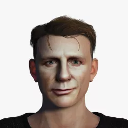 DANIEL CRAIG 3D Rigged model ready for animation Low-poly 3D model