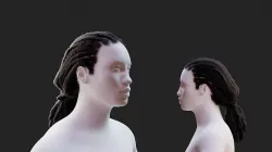 Dreadlocks Low Ponytail 3D model